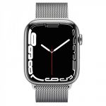 Apple Watch Series 7 45 мм (серебристая сталь/миланский) (MKHX3)